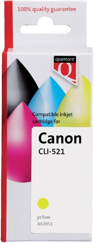 Inktcartridge Quantore Canon CLI-521 geel+chip