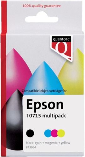 Inktcartridge Quantore Epson T071540 zwart + kleur