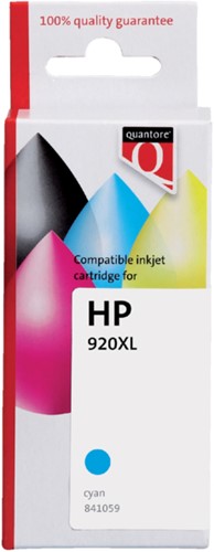 Inktcartridge Quantore alternatief tbv HP CD972AE 920XL blauw