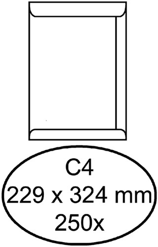 Envelop Quantore akte C4 229x324mm wit 250 stuks
