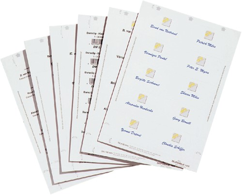 Badgekaart Durable 1456 bedrukbaar 60x90mm 160 stuks