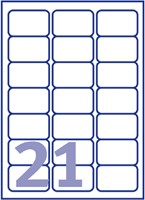 Etiket Avery L6023REV-25 63.5x38.1mm afneembaar wit 525 stuks-2
