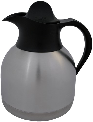 Thermoskan IEZZY koffiekan 1liter roestvrijstaal zwarte dop