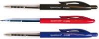 Balpen Quantore drukknop medium blister 4stuks ass-2