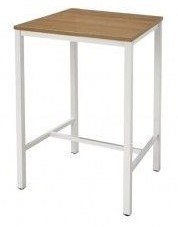 Sta/ bar tafel Tica 110cm hoog blad 80x80cm frame 5x5cm