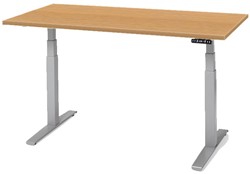 Tica Zit/Sta bureautafel - electrisch verstelbaar HI 65-130cm - melamine 180x80 - display