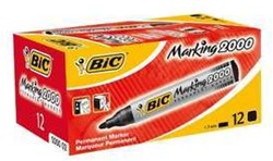 Merkschrijver Bic 2000 per doos Rood - 003