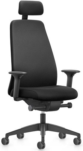 Every bureaustoel EV119 - rug hoog gestoffeerd met neksteun - Comfort zitting - Nappa leder bekleding - T armleggers
