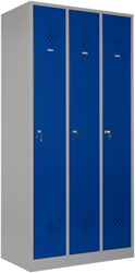 Garderobekast 3 delig 1 hoog - 185 hoog - cilinderslot legbord - snellevertraject