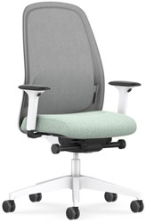 Hej bureaustoel HJ216 - rug netbespanning - stoffering Chili - 4D armleggers