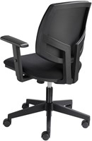 Bureaustoel Tica 819 - rugleuning gestoffeerd - armleggers - geheel zwart-3