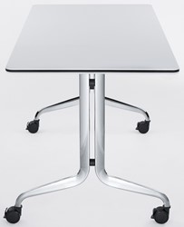Interstuhl Nesty Klaptafel 180x80cm - melamine blad met stootrand - verchroomd frame - contactdoos 