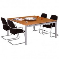NOW vergader/ bureautafel 160x160 cm HI melamine blad