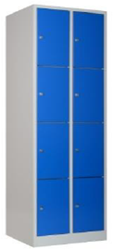 Garderobekast 2 delig 4 hoog - 185hx60bx50d cm - cilinderslot/rechtsdraaiend - snellevertraject